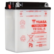 Yuasa Yumicron YB12AL-A 12V Conventional Lead Acid Motorcycle Battery, 12Ah, 150 CCA, Shipped Dry YUAM2221Y