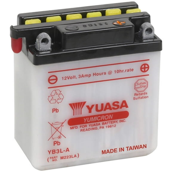 Yuasa YB3L-A High Performance Conventional 12V Battery (YUAM223LA)