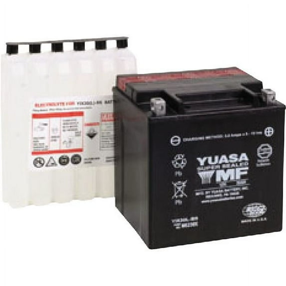 Yuasa YIX30L-BS High Performance Maintenance Free AGM 12 Volt Battery (Bottle Supplied)