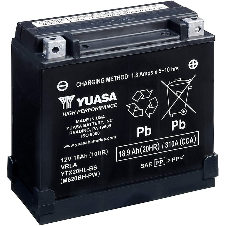 Yuasa AGM Maintenance Free YTX20HL-BS Battery for Specific