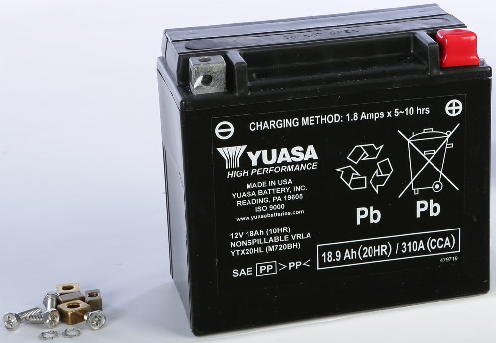 Yuasa YUAM720BH Factory Activated Maintenance Free Battery - YTX20HL