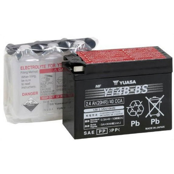 Yuasa YUAM62T4B YT4B-BS Battery, Multi-Colored