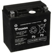 Yuasa YTX14L Factory Activated AGM 12V Maintenance Free Powersports Battery, 200 CCA YUAM7RH4L
