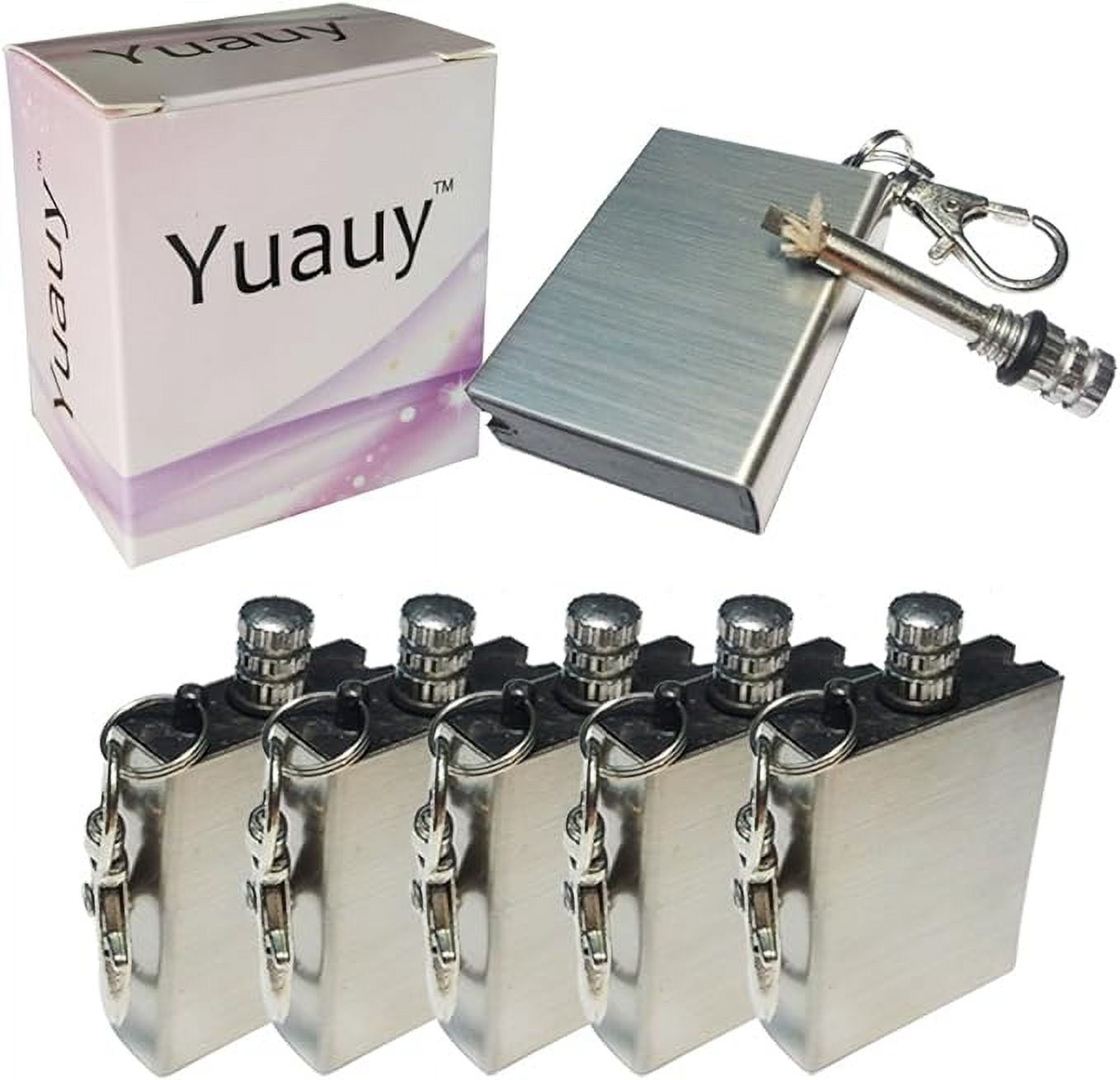 Yuauy 5 Pcs Emergency Hiking Survival Camping Fire Starter Flint Metal