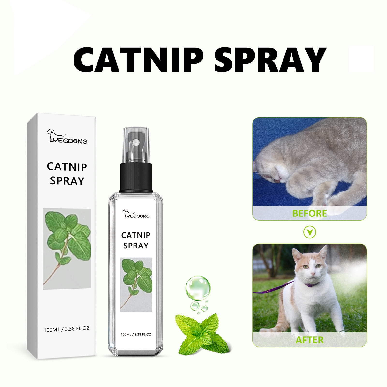 Yubatuo 100ml Catnip Spray for Cats, Cat Scratching Spray Mist