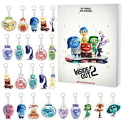 Yubatuo 24PCS Halloween Dolls Advent Calendar,Inside Out 2 Cartoon Figures Pendant Countdown Calendar, Christmas Party Decorations, Halloween Collectible Toys Gift for Kids