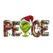 Yubatuo Christmas Grinch Decorations Iron on Transfer Heat Transfer Design Sticker Iron on Vinyl Patches Iron on Transfer Paper for Clothing Hat Pillow Backpack Diy Craft Supplies