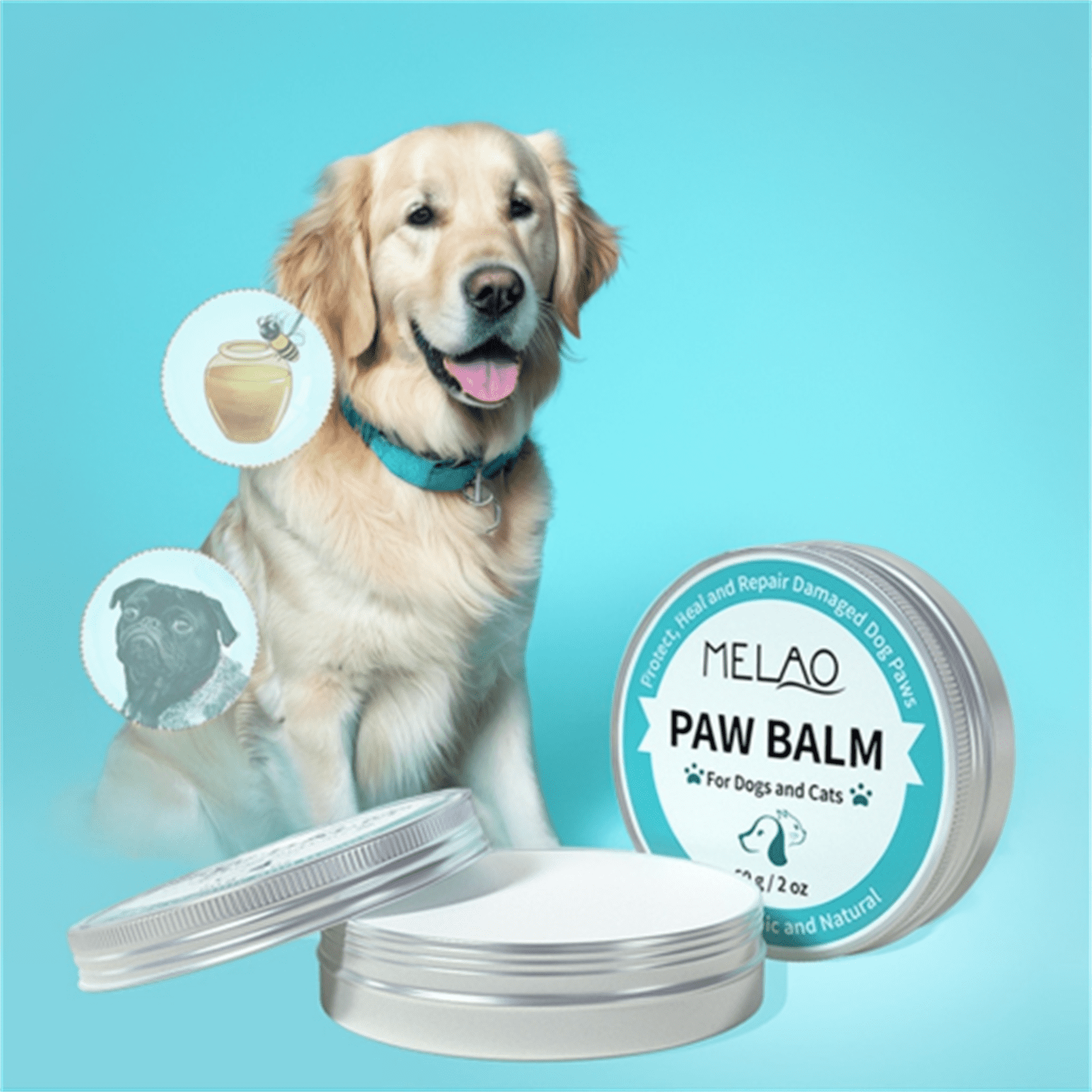Yubatuo Pet Supplies Pet Balm Paste, Original Natural Dog Balm for Paws