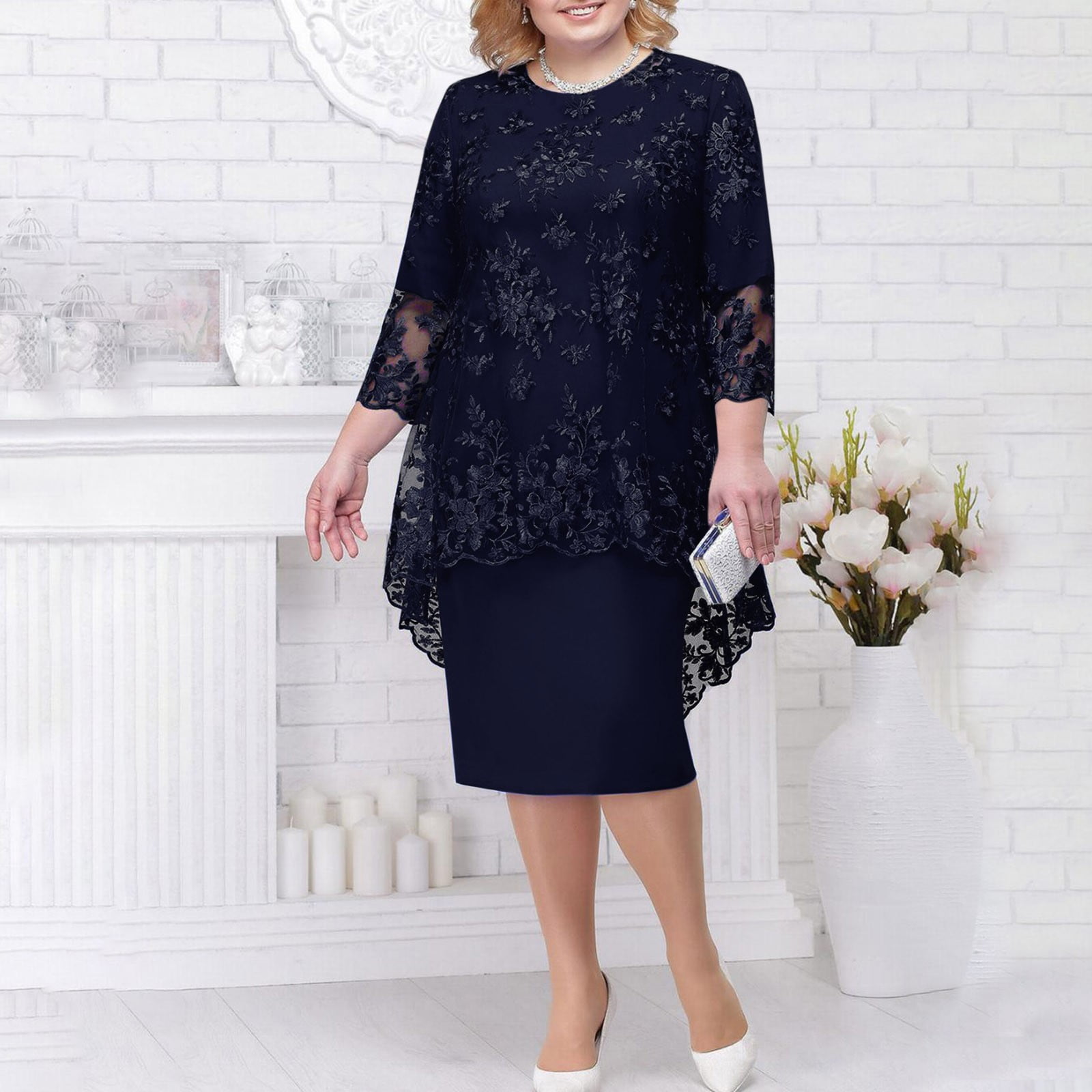 Plus size two piece dresses cheap formal