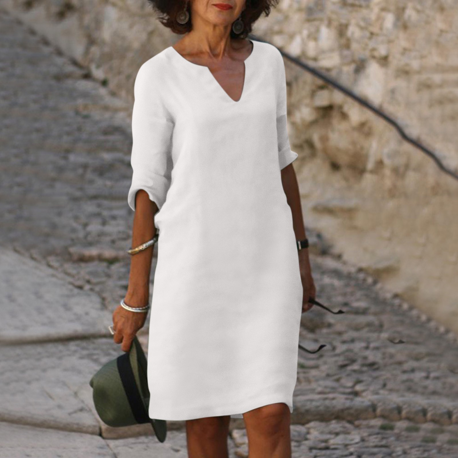 Half sleeve t shirt dress hot sale