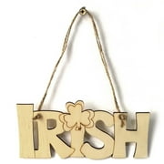 Yubatuo Wood Luck Creative Clover Hanging St Patricks Day Decorations Hanging Decor St Patricks Day Accessories Wood Luck Creative Clover Hanging Spring Decor Yubatuo
