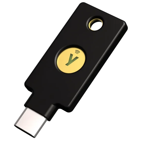 Yubico - YubiKey 5C NFC - Multi-factor authentication (MFA) security key and passkey, connect via USB-C or NFC, FIDO certified - Protect your online accounts