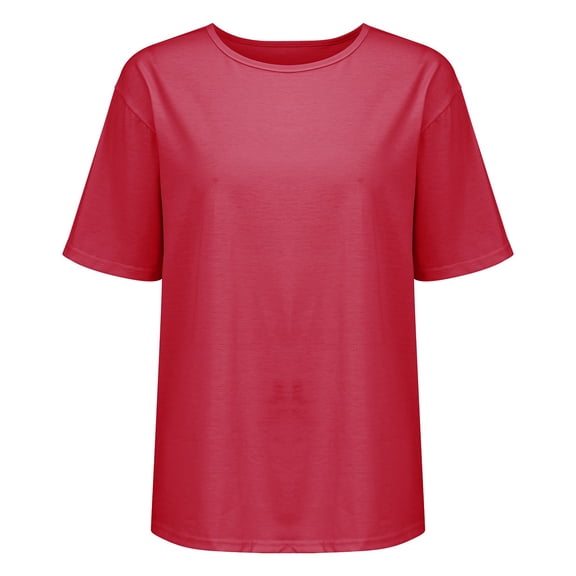 Yubnlvae 2025 Pointelle Knit Short Sleeve Top - Business Casual Summer Sweater (Breathable Open-Weave | Office-to-Weekend Wear) (Red | S)