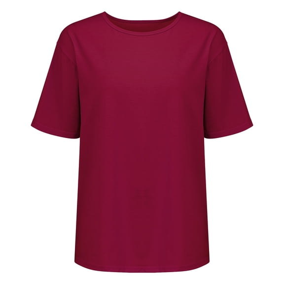 Yubnlvae 2025 Pointelle Knit Short Sleeve Top - Business Casual Summer Sweater (Breathable Open-Weave | Office-to-Weekend Wear) (Wine | XXL)