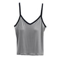 thumbnail image 1 of Yubnlvae Adjustable Shelf Bra Tank Tops - Women's Yoga & Workout Camisoles (Seamless Layering, Padded Support) Gray 1 M, 1 of 7
