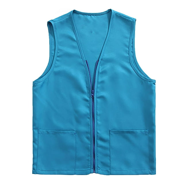Yubnlvae Adult Volunteer Activity Vest Lightweight Vest Supermarket Uniform Vest Clerk Work Clothes Workwear Blue 2