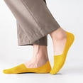 thumbnail image 1 of Yubnlvae Bamboo Fiber No-Slip Invisible Socks for Women - Seamless Ankle Socks for Sneakers Daily Wear (Breathable & Anti-Slide) Under 5$, Yellow, M, 1 of 3