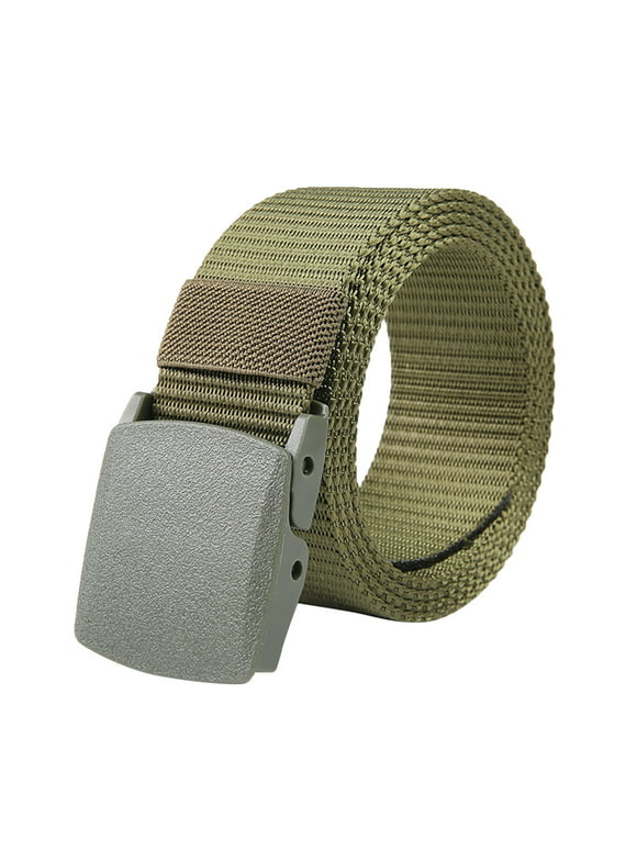 Yubnlvae Belts for Women Mens Adult Unisex Canvas Quick Release Buckle Outer Belt Men's Outdoor Training Belt Belt Army Green