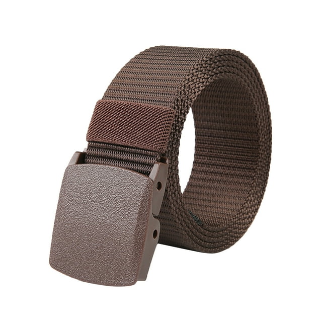 Yubnlvae Belts for Women Mens Adult Unisex Canvas Quick Release Buckle Outer Belt Men's Outdoor Training Belt Belt Coffee