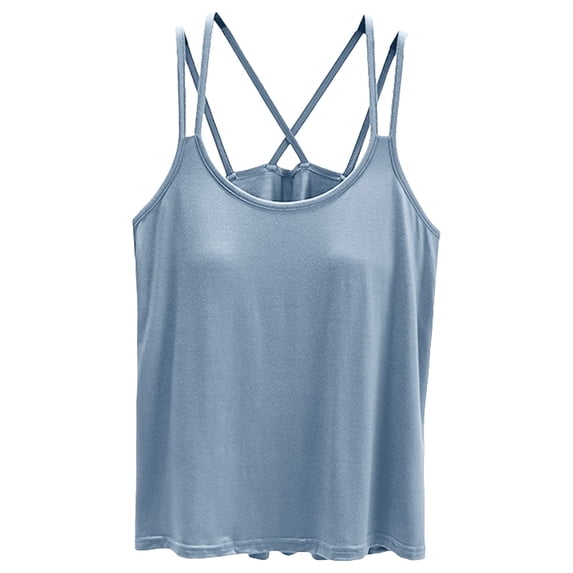 Yubnlvae Blue Womens Summer Tank for Sleeveless T Shirts Casual Clothes, Xl