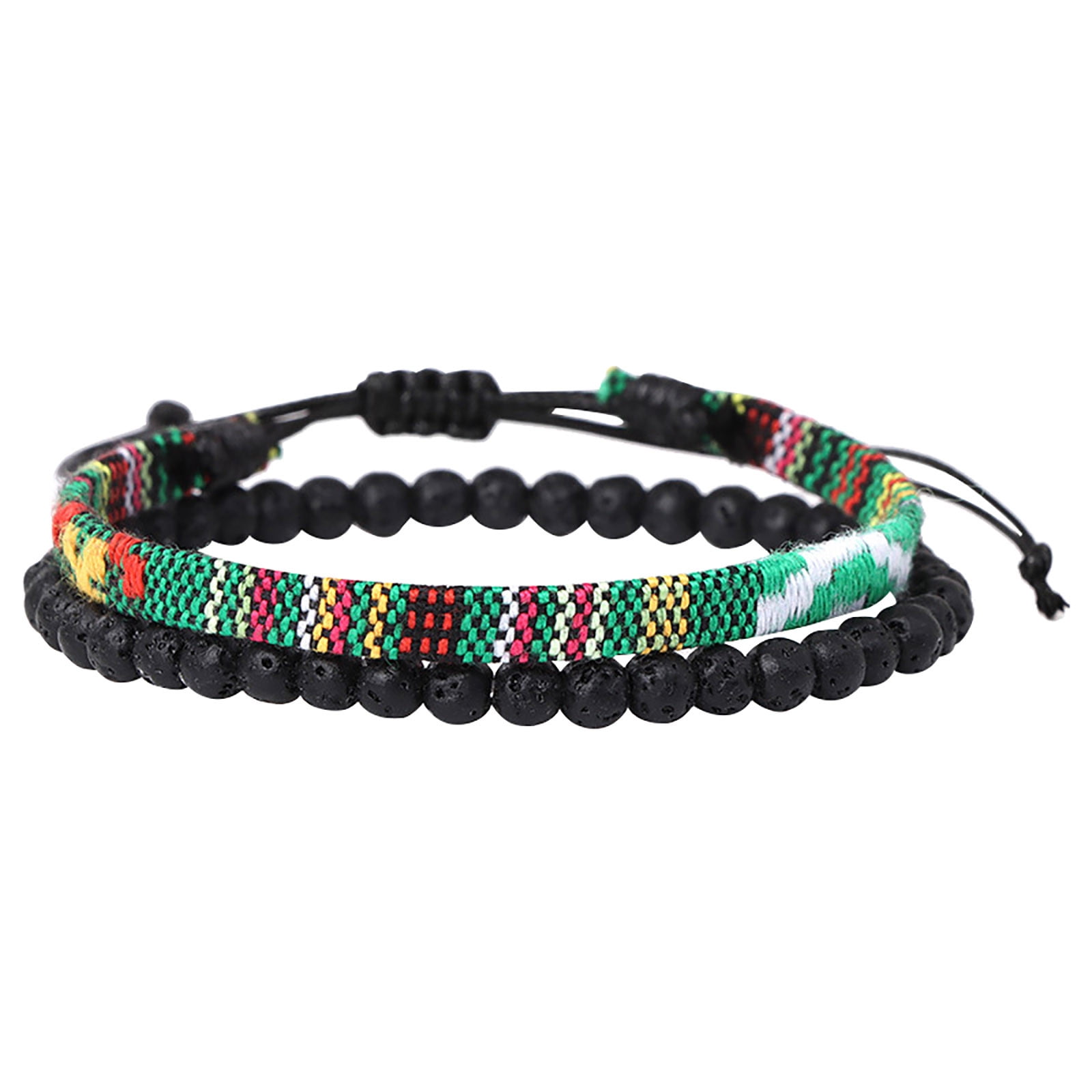 Pack of 3 Rasta Bracelets, Adjustable String Bracelet, Bracelet