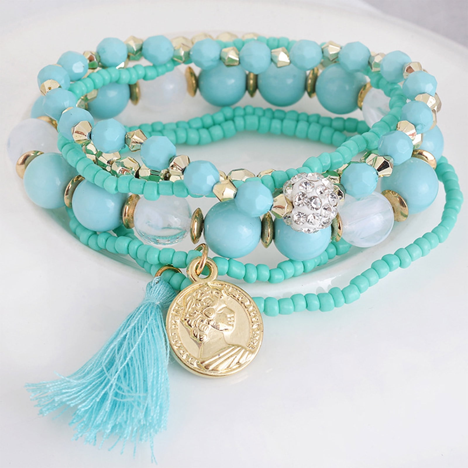 Louyue Bohemian Tassel Beaded Bracelets – Jolie Vaughan Mature