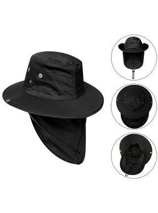 HARGLESMAN Men Sun Hat Sun Protection Wide Brim Bucket Hat Waterproof  Foldable Boonie Hat 