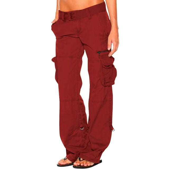 Yubnlvae Cargo Pants Womens Retro Cargo Pants With Pockets Outdoor Casual Ripstop Camo