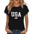 thumbnail image 1 of Yubnlvae Crew Neck Summer Tops for Women - Short Sleeve Cute Casual Blouses (2025 Trendy Tunic, Spring Outfits) Black XXL, 1 of 4