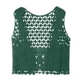 thumbnail image 1 of Yubnlvae Green Women's Crochet Top Lace Vest Crewneck Crochet Hollow Out Cover up Summer Going Out Tops, One Size, 1 of 3