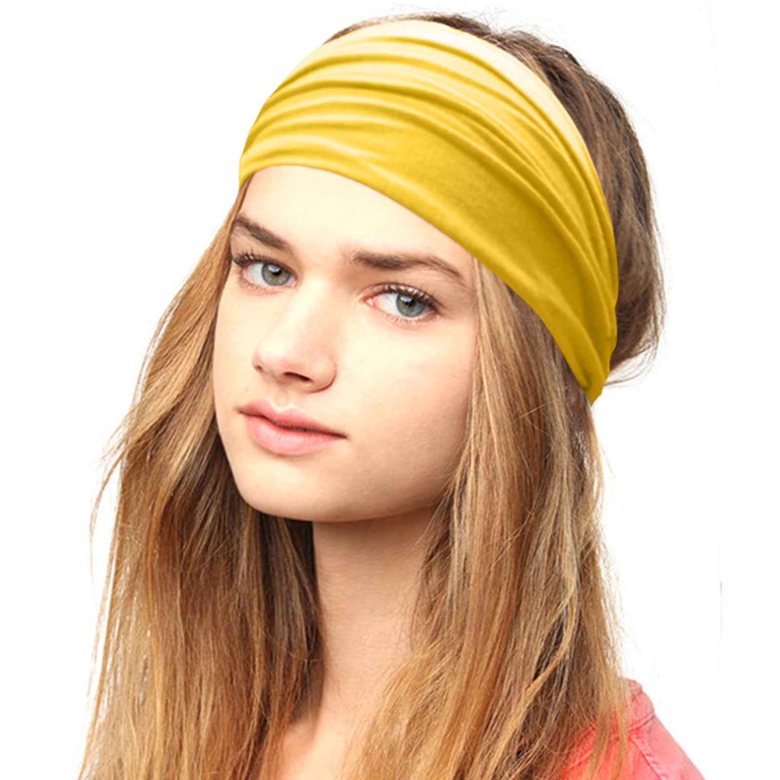 Yubnlvae Heardband Women Solid Color Headband Elastic Head Wrap