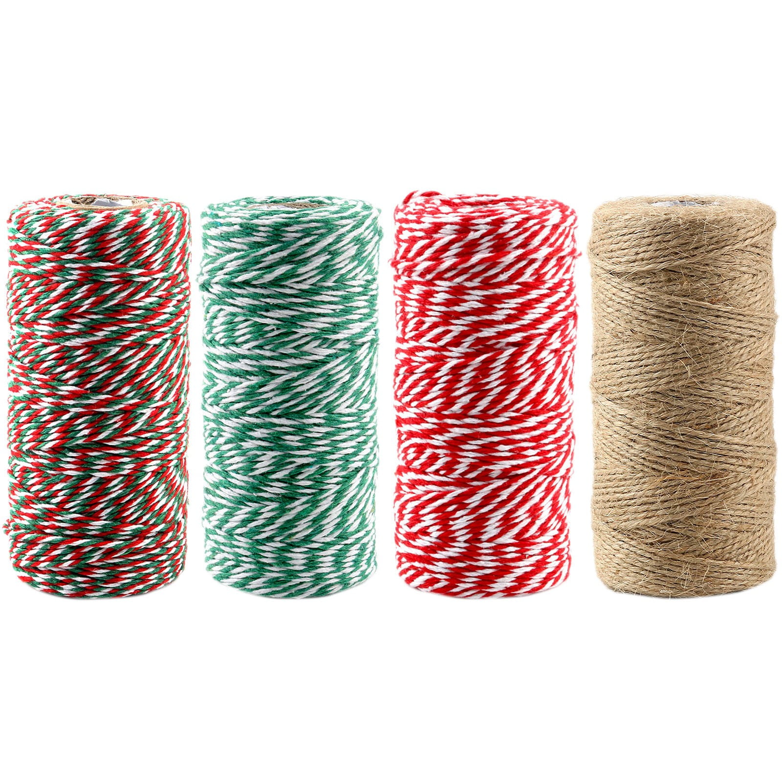 BambooMN 225 Yard, 2mm Crafty Jute Twine Thread Cord String for Artworks, DIY Crafts, Gift Wrapping, Picture Display and Gardening, 3 Balls Natural