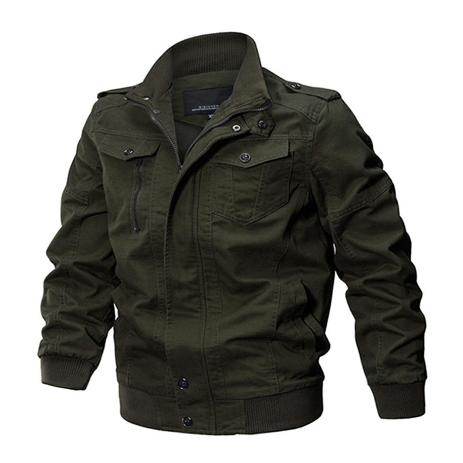 Yubnlvae Jackets for Men Men's Autumn Winter Military Clothing Zipper ...