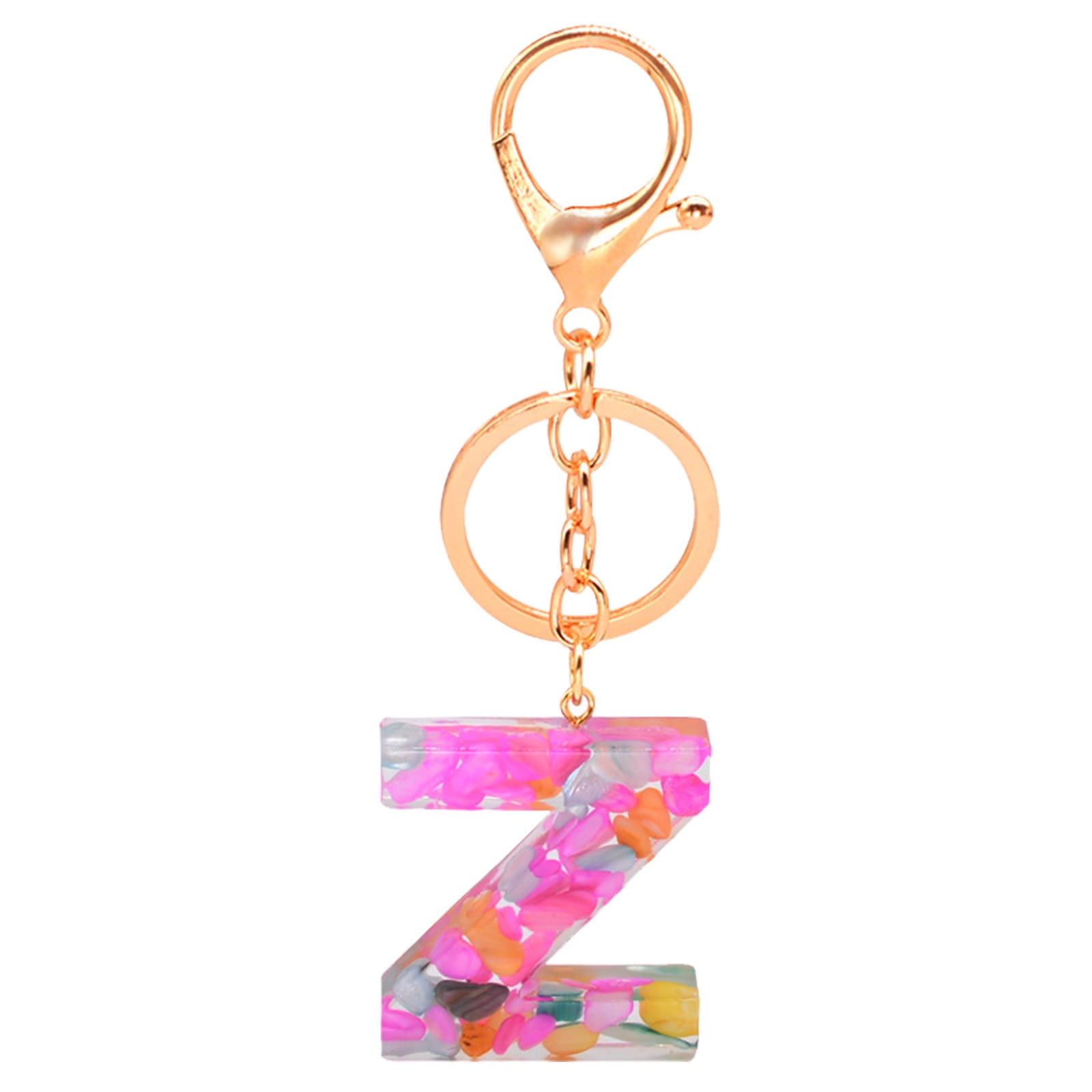 Yubnlvae Keychains Translucent Personalized Creative Keycha in Pendant Letter Keycha in Res in