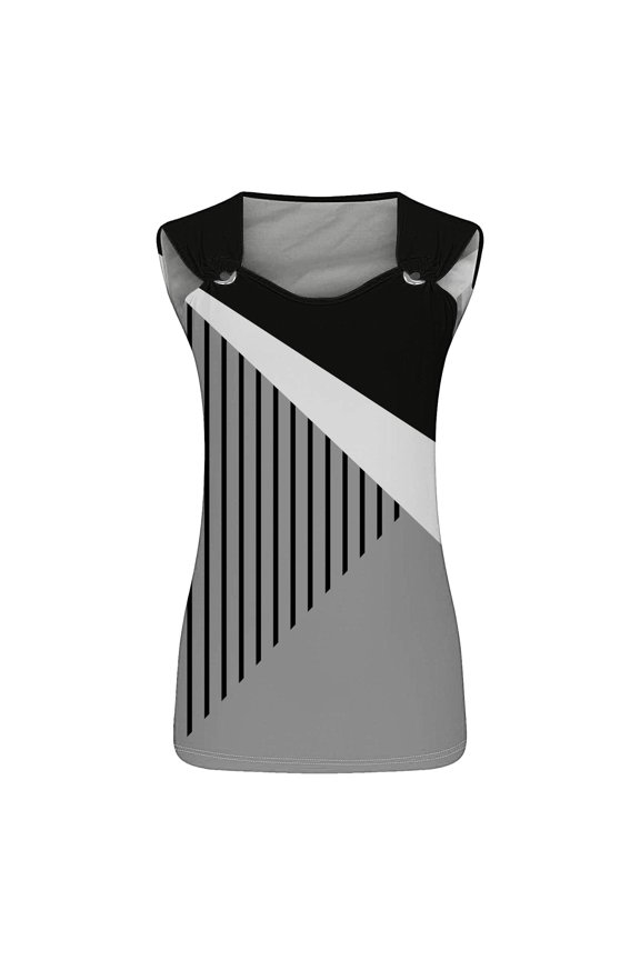 Loose Fit Tank Tops for Women - 2025 Trendy Summer Workout, Yoga & Beach Camisoles (Breathable, V-Neck) Grey L