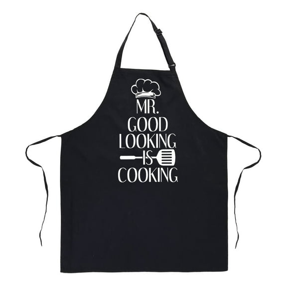Yubnlvae Men are Cooking Text Cute Print Family Apron Kitchen Apron