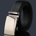 thumbnail image 1 of Yubnlvae Men's Belt - Automatic Buckle Slide - Genuine Leather - Adjustable 120Cm - Dress Casual Wear - Mens Belt, Ratchet Belt Leather, Slide Belt with Easier L,One Size, 1 of 2