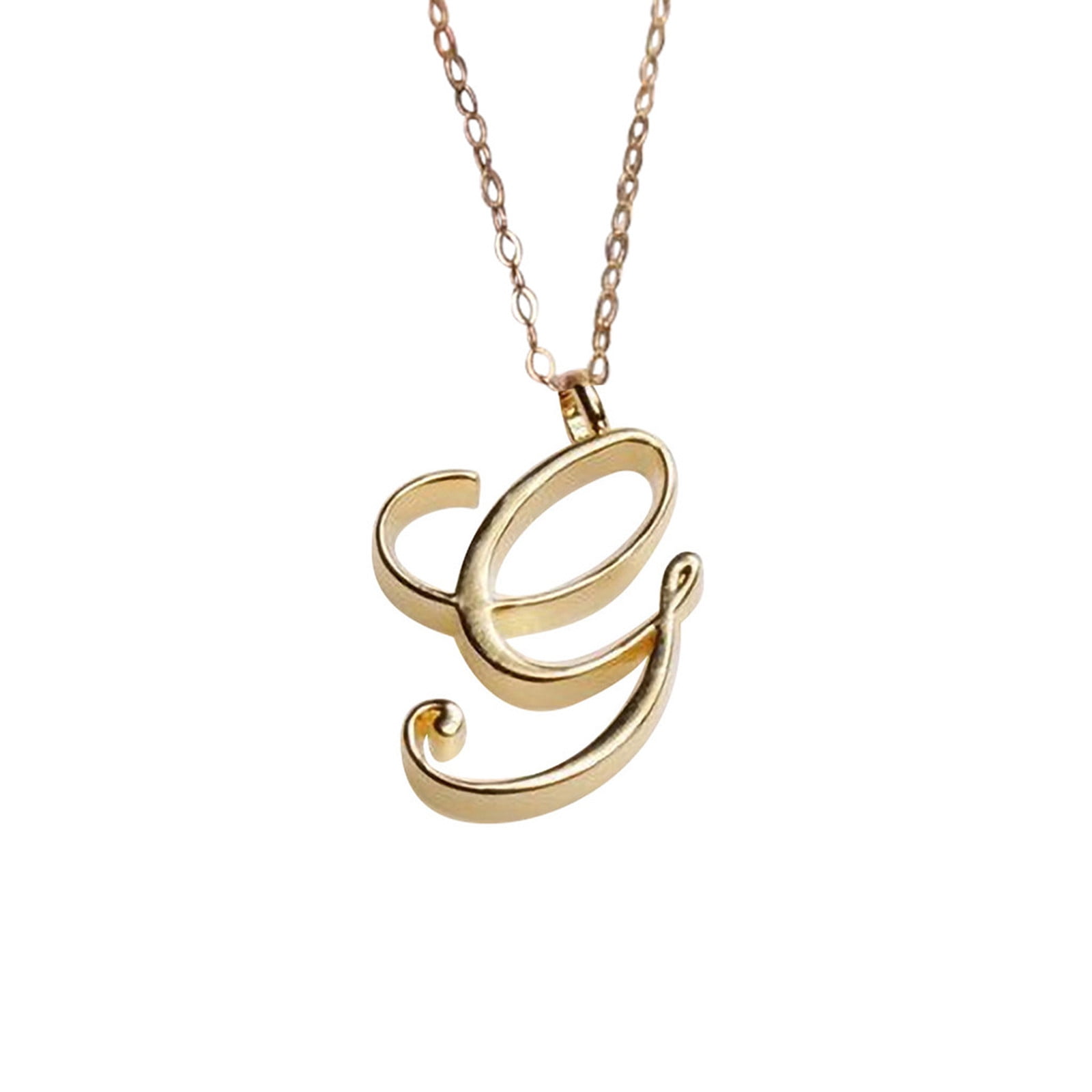 Yubnlvae Necklaces & Pendants Heart Fashion Women's Letter Letters Necklace  Chain 26 Circular Double Layer Neck N 