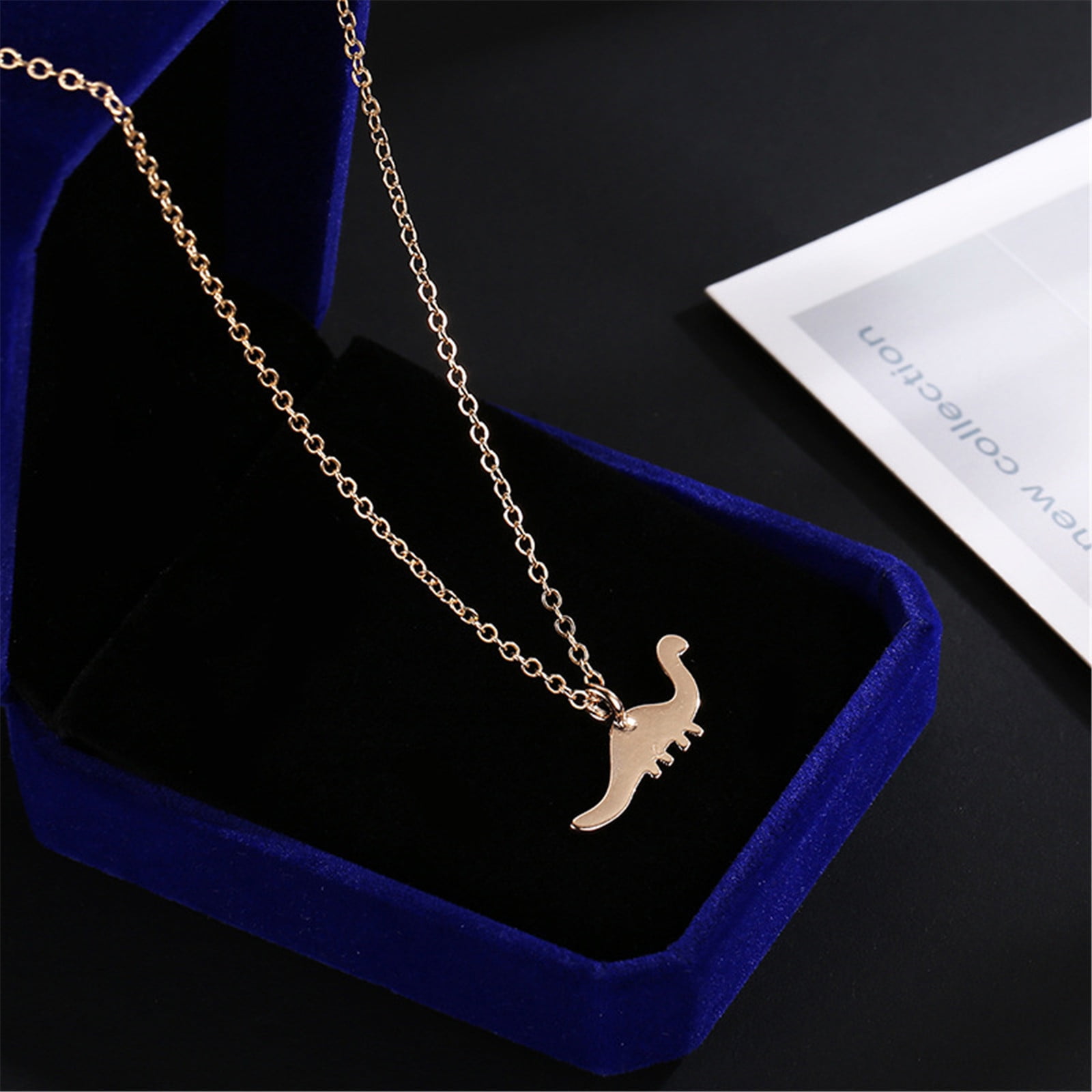 Rose gold shop dinosaur necklace