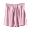 thumbnail image 1 of Yubnlvae Plus Size Paperbag Waist Shorts - Women's Summer Elastic Waist Shorts, Trendy Wide Leg Design for Curvy Figures (Pink | XL), 1 of 7