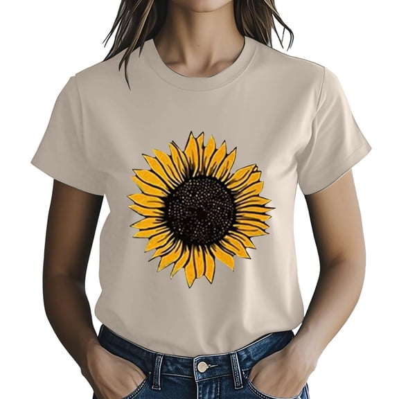 Yubnlvae Plus Size Workout T-Shirts for Women - Trendy 2025 Gym & Yoga Athletic Tops (Quick-Dry, Moisture-Wicking) Beige L