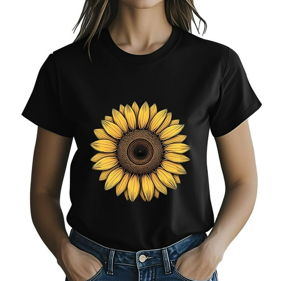 Yubnlvae Plus Size Workout T-Shirts for Women - Trendy 2025 Gym & Yoga Athletic Tops (Quick-Dry, Moisture-Wicking) Black S