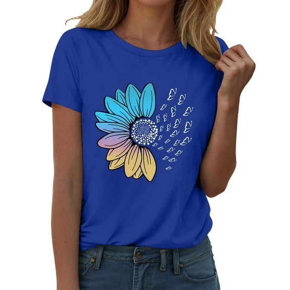 Yubnlvae Plus Size Workout T-Shirts for Women - Trendy 2025 Summer Yoga, Gym & Running Tops (Breathable, Quick-Dry, Moisture-Wicking) Blue XXL