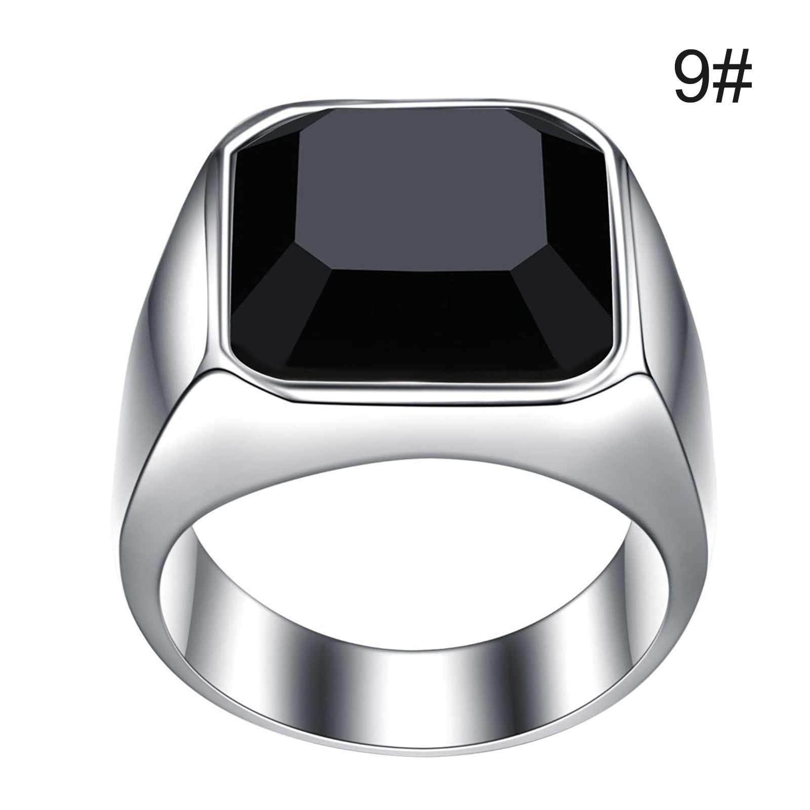 Yubnlvae Rings Selling European and American Creative Ring Black Steel Color Men s Ring Eternal Promise Ring H
