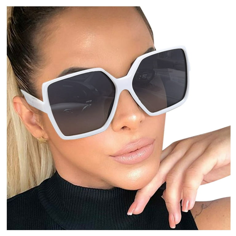 Yubnlvae Sunglasses Womens Ladies Sunglasses Personality Big Frame Sunglasses Fashion Sunglasses Glasses White