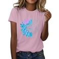 thumbnail image 1 of Yubnlvae T Shirts for Women Women's Summer Sunflower T Shirt Cute Flower Graphic Loose Tees Crew Neck Short Sleeve Casual Topsclearance! Sunflower, Round Neck, Pink, M, 1 of 5