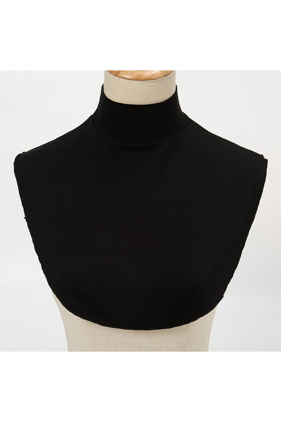 Women's Autumn Mock Turtleneck - Modal Collar Single-Color Base Layer, Women's V-Neck Flowy Blouse 2025 Trendy Loose Fit Summer Casual Tunic Top, Black, S