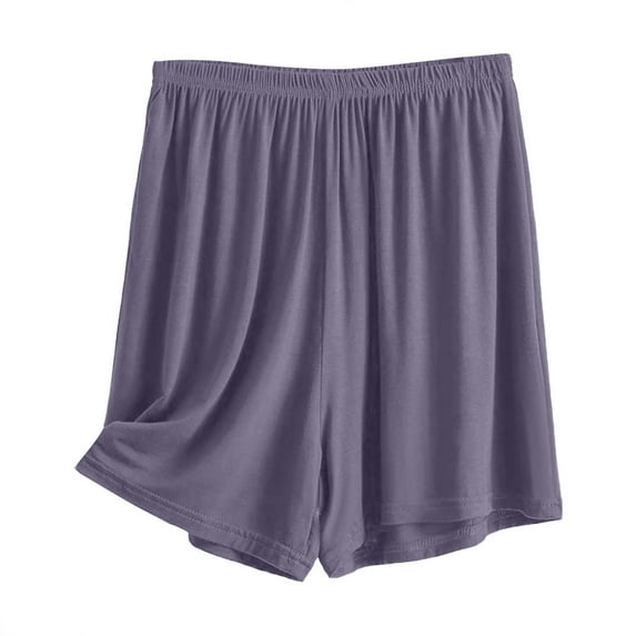 Yubnlvae Women's Cotton Lounge Shorts - Summer Oversized Casual 3/4 Length Breathable Home Pants (Bit Cotton Fabric | Loose Fit | Plus Size Available) (Dark Gray | XL)