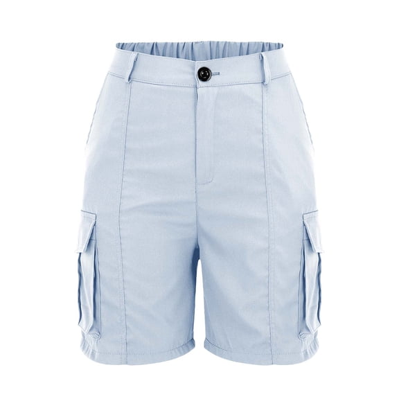 Yubnlvae Women's Fitness Running Pants - Pockets for Outdoor Hiking Sky Blue S