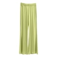 thumbnail image 1 of Yubnlvae Women's Flared Dance Pants - Summer Lightweight Modal Wide-Leg Trousers with Elastic Waist (Slimming Straight Cut | Plus Size Available) (Green | XL), 1 of 4